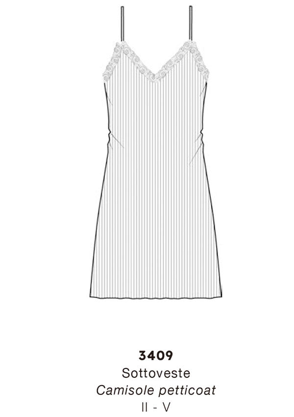 【3409】WOMAN NIGHTGOWN WOOL/SILK RIB W/LEAVERS【Oscalito】