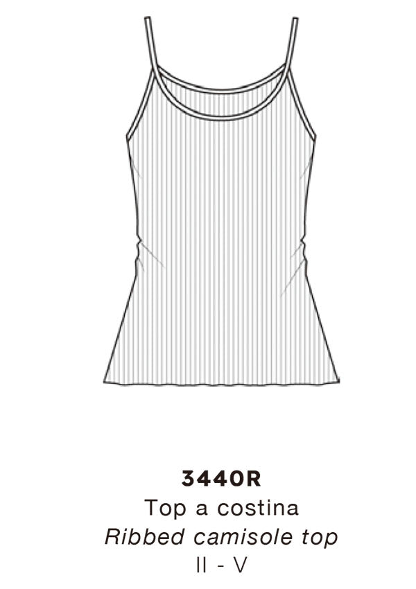【3440R 】WOMAN CAMI TOP WOOL SILK RIB【Oscalito】