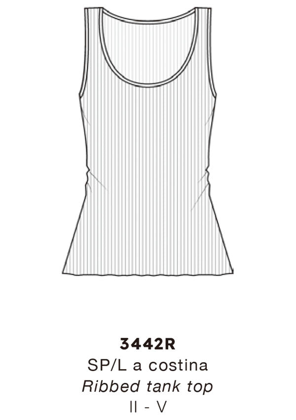 【3442R 】WOMAN TANK TOP WOOL SILK RIB【Oscalito】