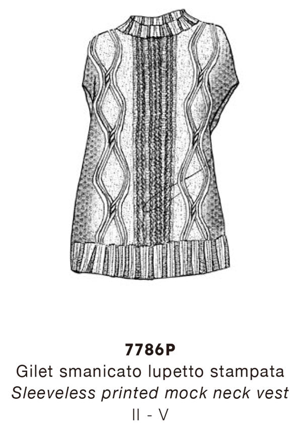 【7786P】D LUPETTO S/M ALPACA E LANA STAMPATA【Oscalito】
