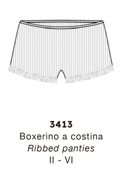 【3413】WOMAN MIDDLE RISE PANTIES WOOL/SILK LEAVERS【Oscalito】