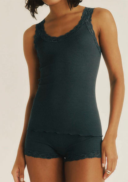 【3413】WOMAN MIDDLE RISE PANTIES WOOL/SILK LEAVERS【Oscalito】