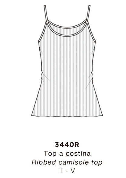 【3440R  】WOMAN CAMI TOP WOOL SILK RIB【Oscalito】