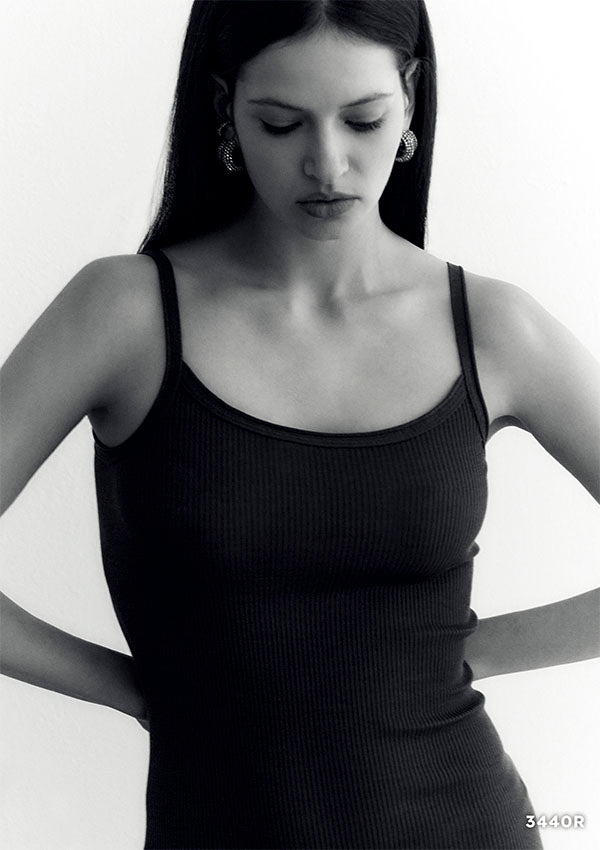 【3440R  】WOMAN CAMI TOP WOOL SILK RIB【Oscalito】