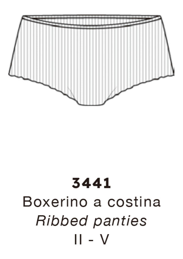 【3441】WOMAN BOXER WOOL SILK  RIB【Oscalito】