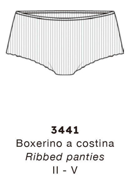 【3441】WOMAN BOXER WOOL SILK  RIB【Oscalito】