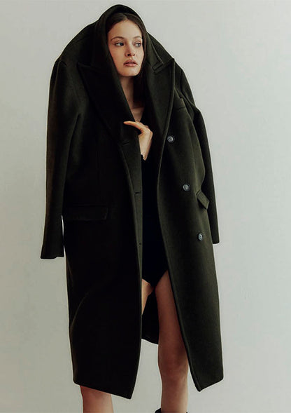 【3487】W BLUSE LS WOOL/SILK V【Oscalito】