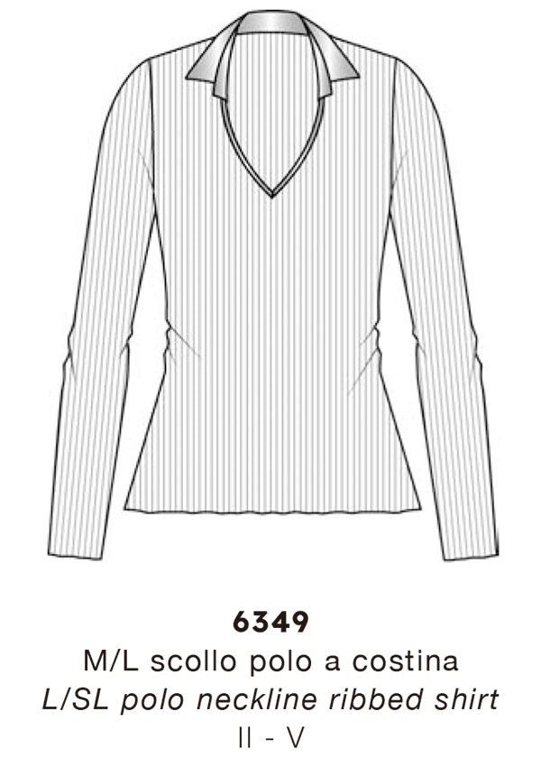 【6349】D M/L LA/SE COSTINA COLLETTO RASO【Oscalito】