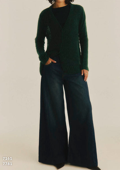【7161】WOMAN L/SL ROUNDNECK RIBBED SHIRT COTTON 【Oscalito】