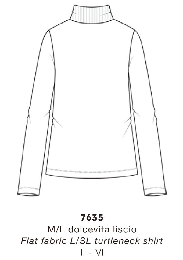 【7635】WOMAN L/SL TURTLENECK FLAT SHIRT WOOL/SILK 【Oscalito】