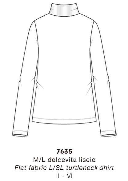 【7635】WOMAN L/SL TURTLENECK FLAT SHIRT WOOL/SILK 【Oscalito】