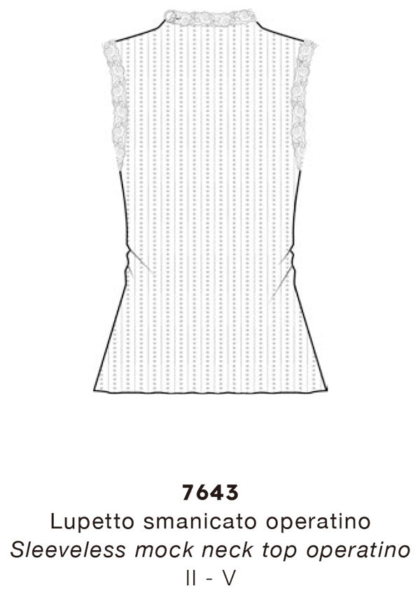【7643】WOMAN WOOL/SILK OPERATINO RUFFLE TOP 【Oscalito】