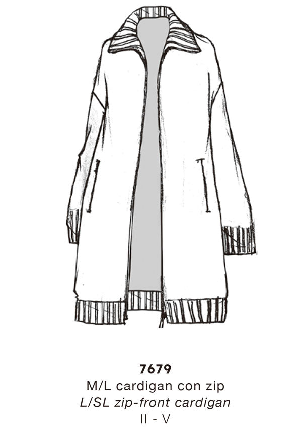 【7679】D CARDIGAN LANA CON ZIP 【Oscalito】