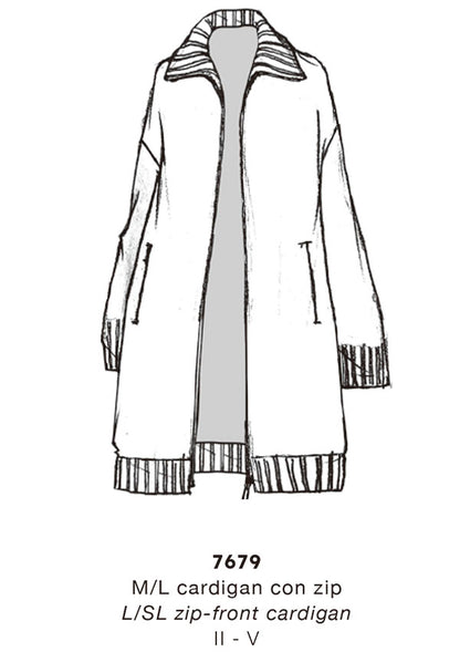 【7679】D CARDIGAN LANA CON ZIP 【Oscalito】