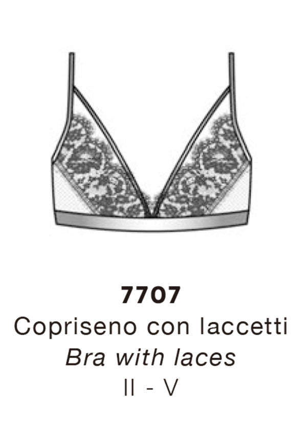 【7707】WOMAN BRA W LACES TULLE/EA CHANTILLY 【Oscalito】
