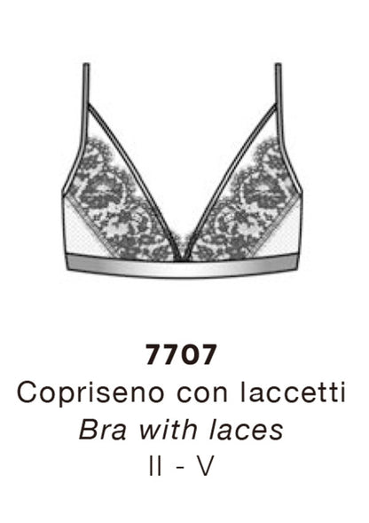 【7707】WOMAN BRA W LACES TULLE/EA CHANTILLY 【Oscalito】