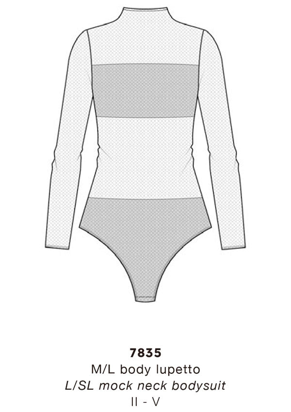 【7835】WOMAN BODYSUIT COTTON/EA W TULLE 【Oscalito】