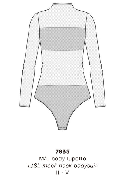 【7835】WOMAN BODYSUIT COTTON/EA W TULLE 【Oscalito】